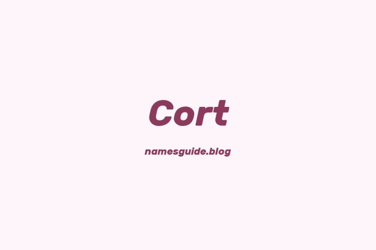 40+ Unique Middle Names for Cort
