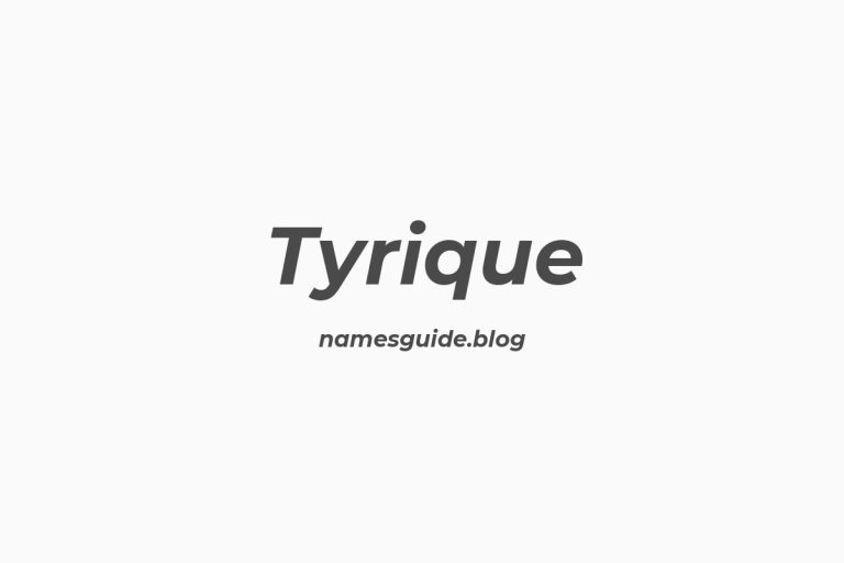 62+ Unique Middle Names for Tyrique