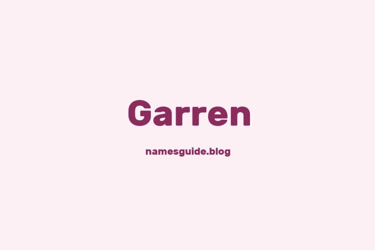 39+ Classic Middle Names for Garren