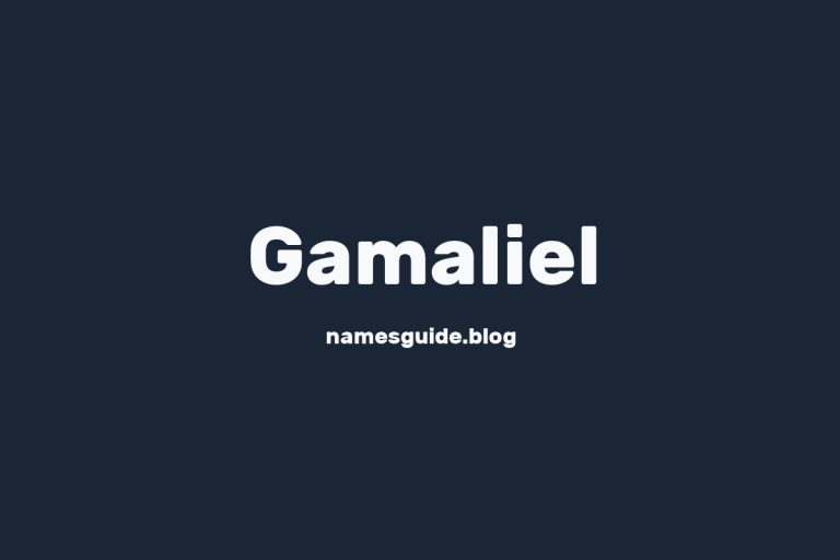 57+ Classic Middle Names for Gamaliel