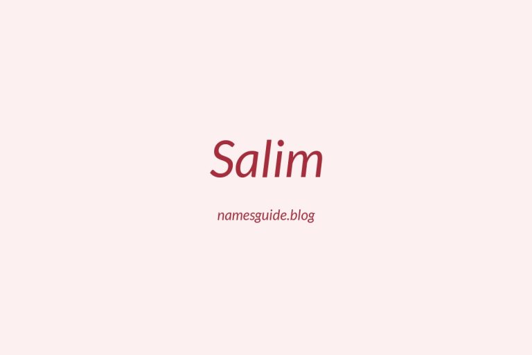 59+ Unique Middle Names for Salim