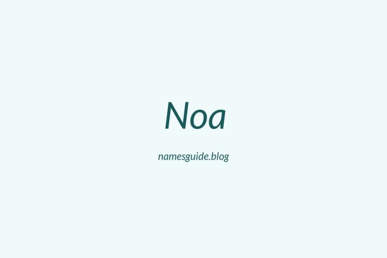 57+ Unique Middle Names for Noa
