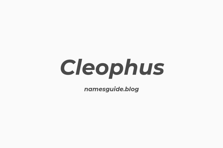53+ Unique Middle Names for Cleophus
