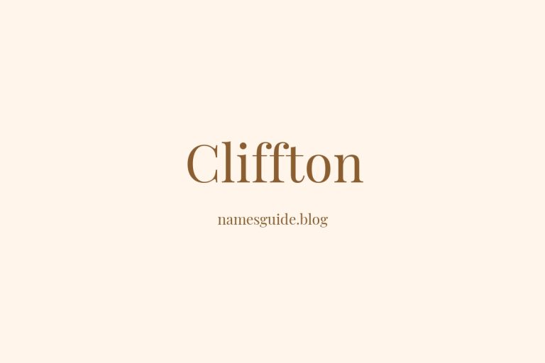 59+ Unique Middle Names for Cliffton