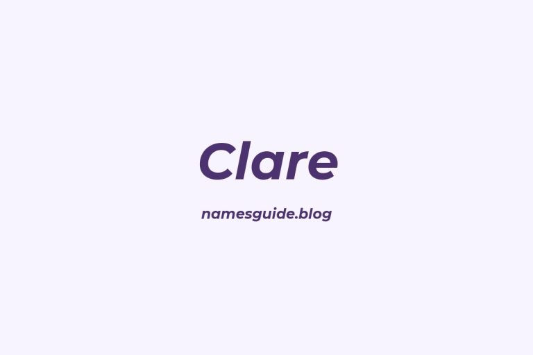60+ Unique Middle Names for Clare
