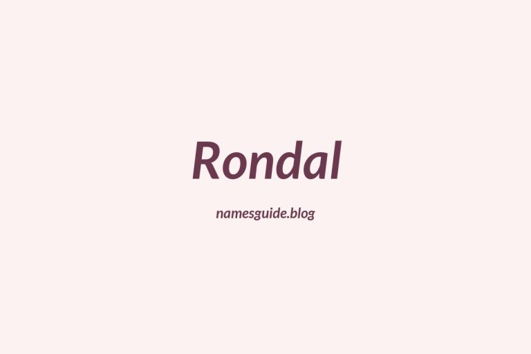 50+ Unique Middle Names for Rondal