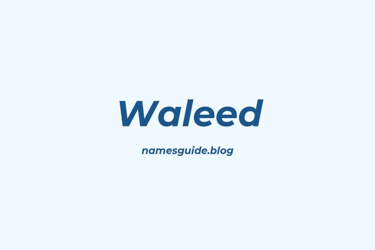 40+ Unique Middle Names for Waleed