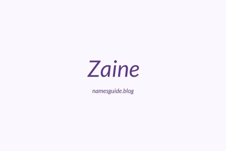 61+ Unique Middle Names for Zaine