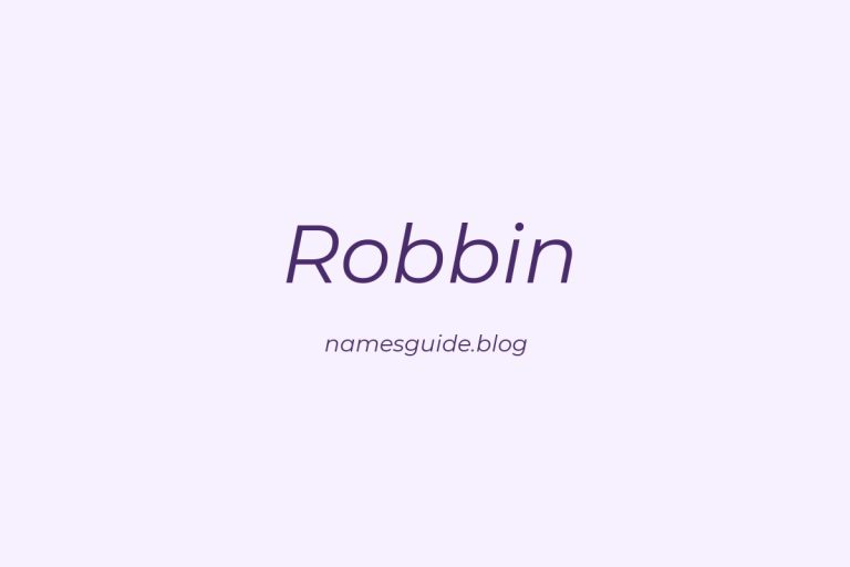55+ Unique Middle Names for Robbin