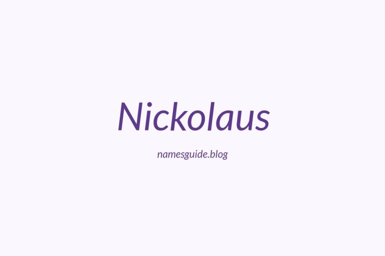 57+ Unique Middle Names for Nickolaus