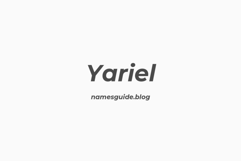 57+ Unique Middle Names for Yariel