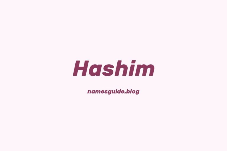 52+ Unique Middle Names for Hashim