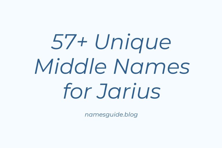 57+ Unique Middle Names for Jarius