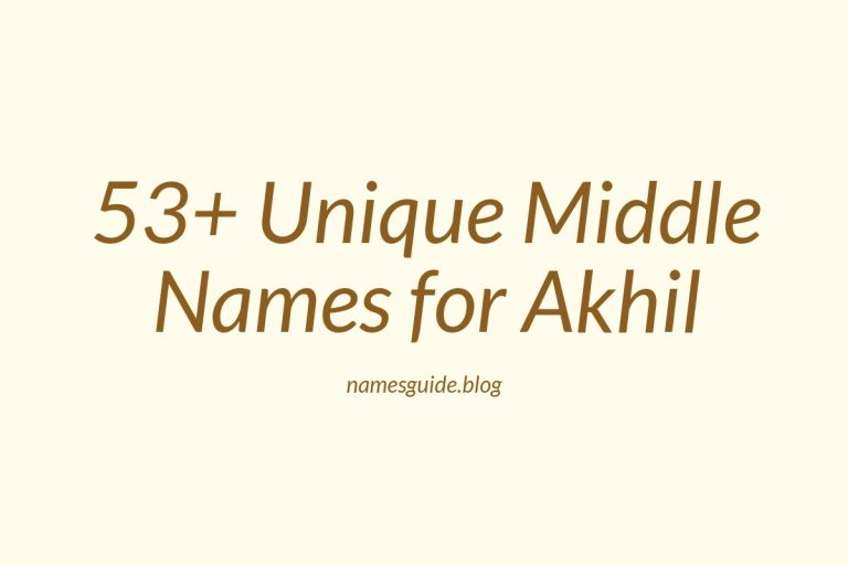 53+ Unique Middle Names for Akhil