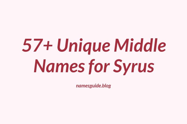 57+ Unique Middle Names for Syrus