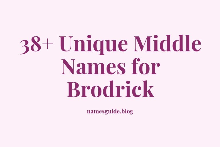 38+ Unique Middle Names for Brodrick