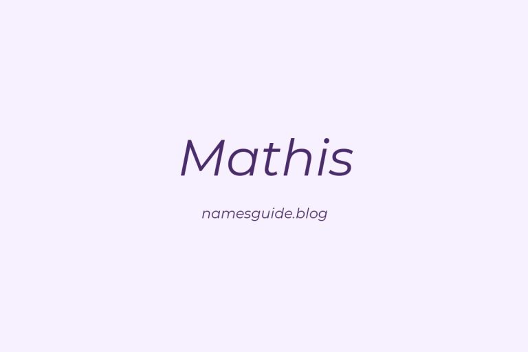 57+ Classic Middle Names for Mathis