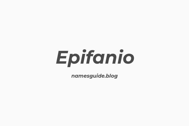 52+ Unique Middle Names for Epifanio