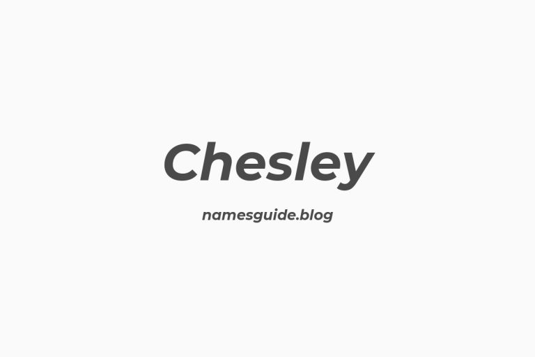 62+ Unique Middle Names for Chesley