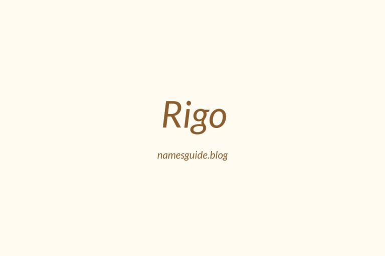 38+ Unique Middle Names for Rigo