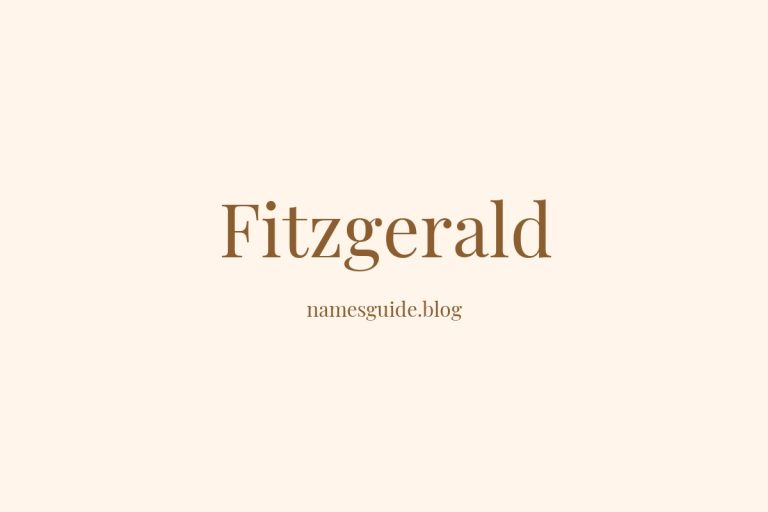 43+ Unique Middle Names for Fitzgerald