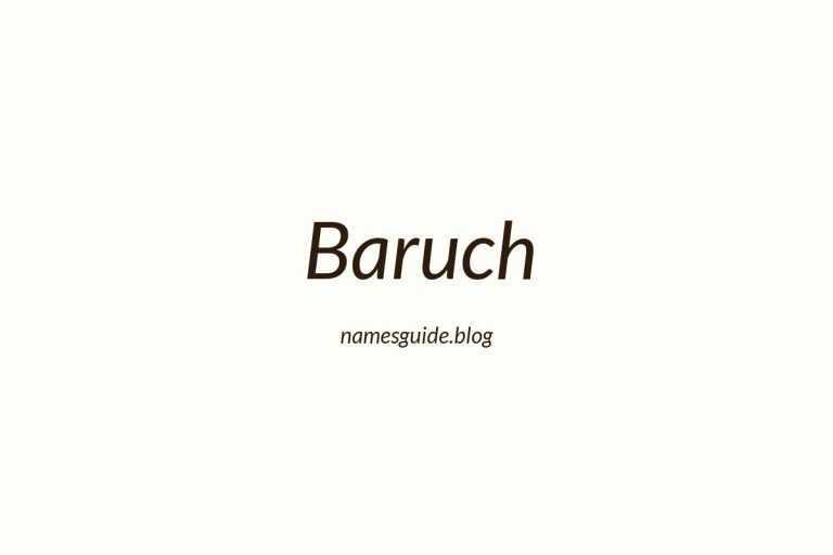 57+ Unique Middle Names for Baruch