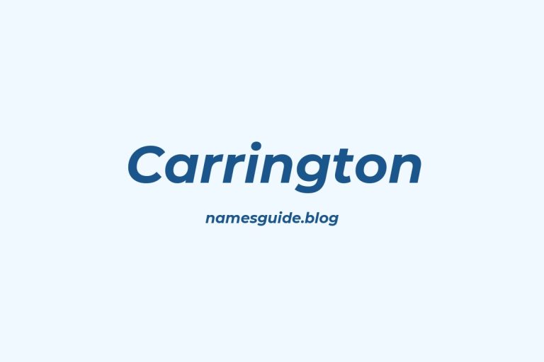 40+ Classic Middle Names for Carrington