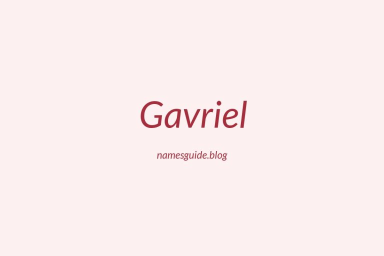 47+ Unique Middle Names for Gavriel