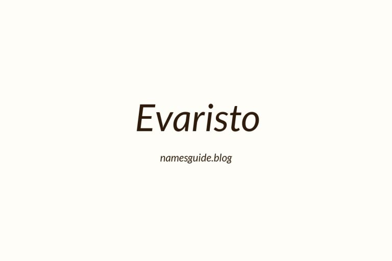 57+ Unique Middle Names for Evaristo