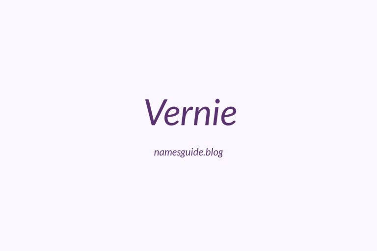 59+ Unique Middle Names for Vernie