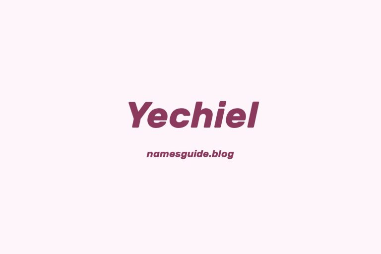 57+ Unique Middle Names for Yechiel
