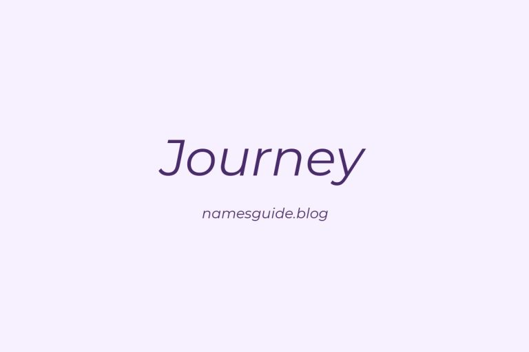 57+ Unique Middle Names for Journey