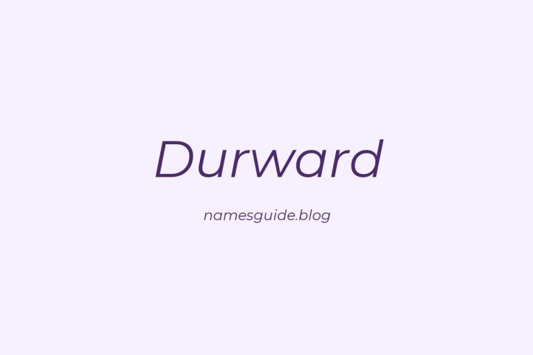 55+ Unique Middle Names for Durward