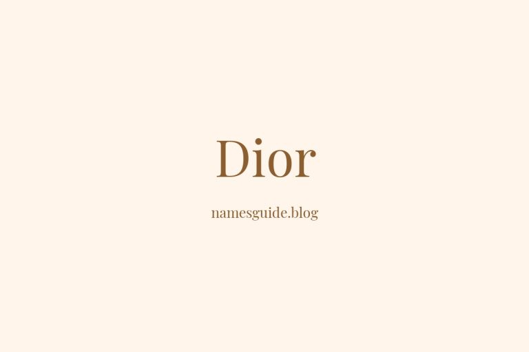 59+ Unique Middle Names for Dior