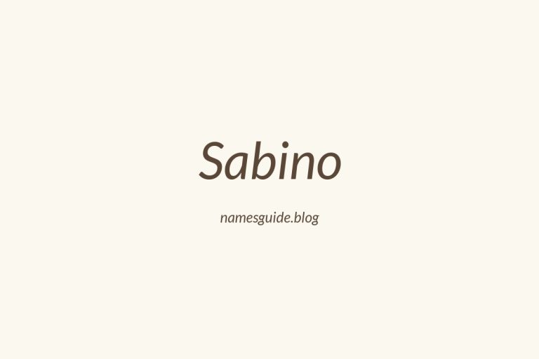 42+ Unique Middle Names for Sabino