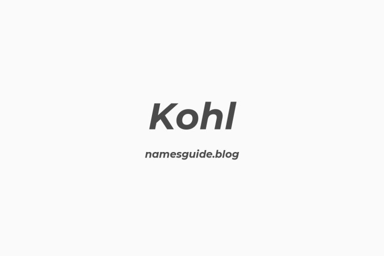 53+ Unique Middle Names for Kohl