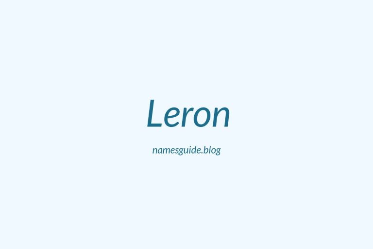 57+ Unique Middle Names for Leron