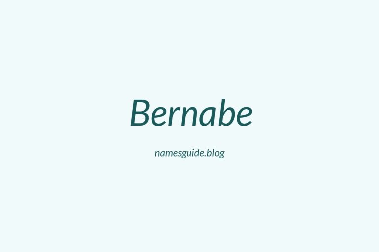 40+ Unique Middle Names for Bernabe