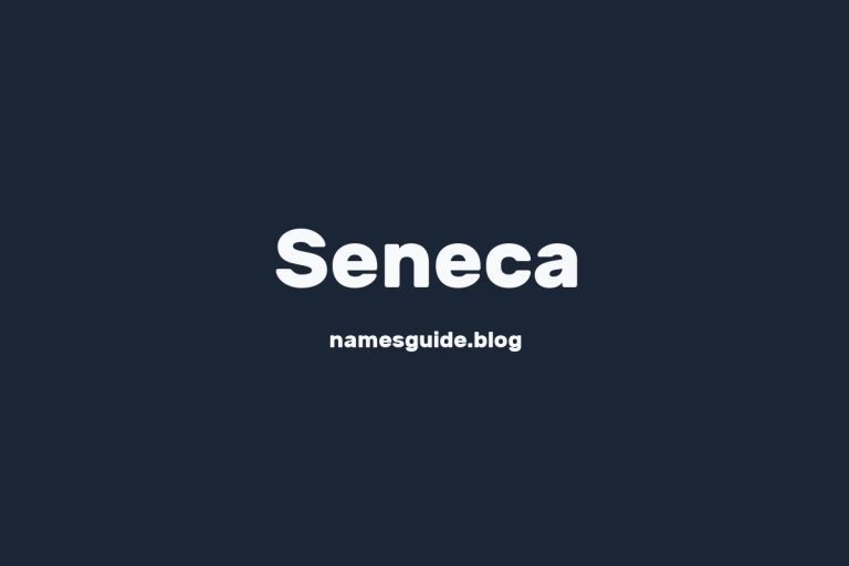 56+ Middle Names for Seneca: The Perfect Complement