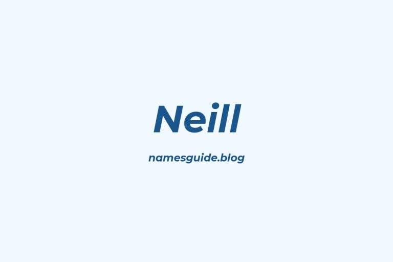 59+ Perfect Middle Names for Neill