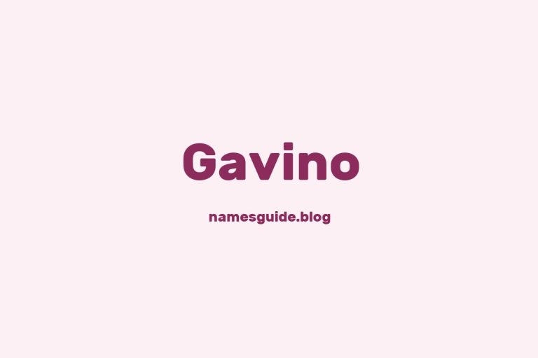 48+ Perfect Middle Names for Gavino