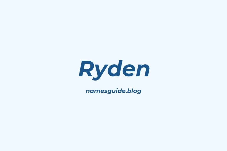 43+ Perfect Middle Names for Ryden