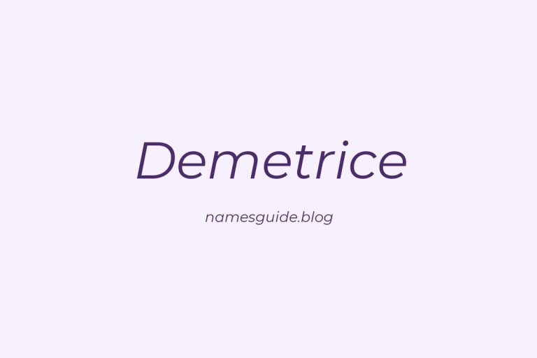 53+ Perfect Middle Names for Demetrice