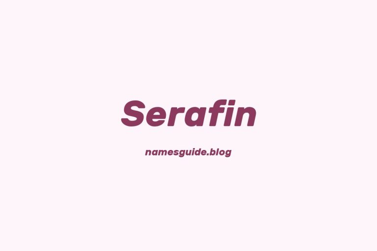 75+ Middle Names for Serafin: The Perfect Complement