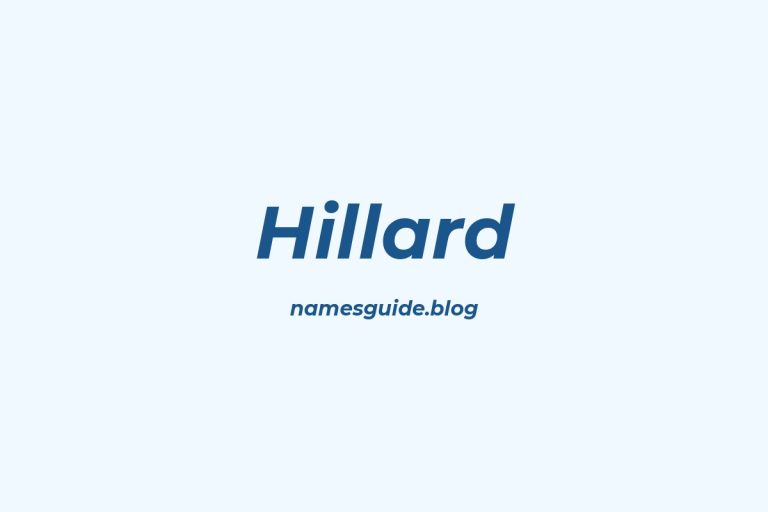 44+ Perfect Middle Names for Hillard