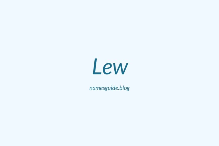 82+ Middle Names for Lew: The Ultimate Guide