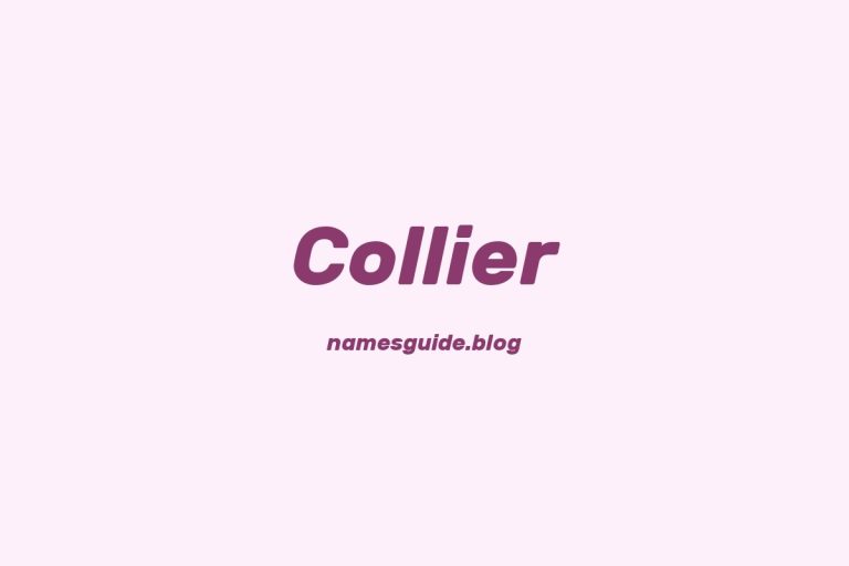 50+ Middle Names for Collier: The Ultimate Guide