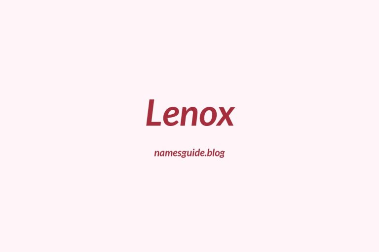 85+ Middle Names for Lenox: The Perfect Complement