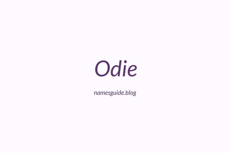 38+ Perfect Middle Names for Odie
