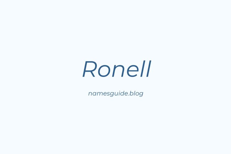 84+ Middle Names for Ronell: The Ultimate Guide